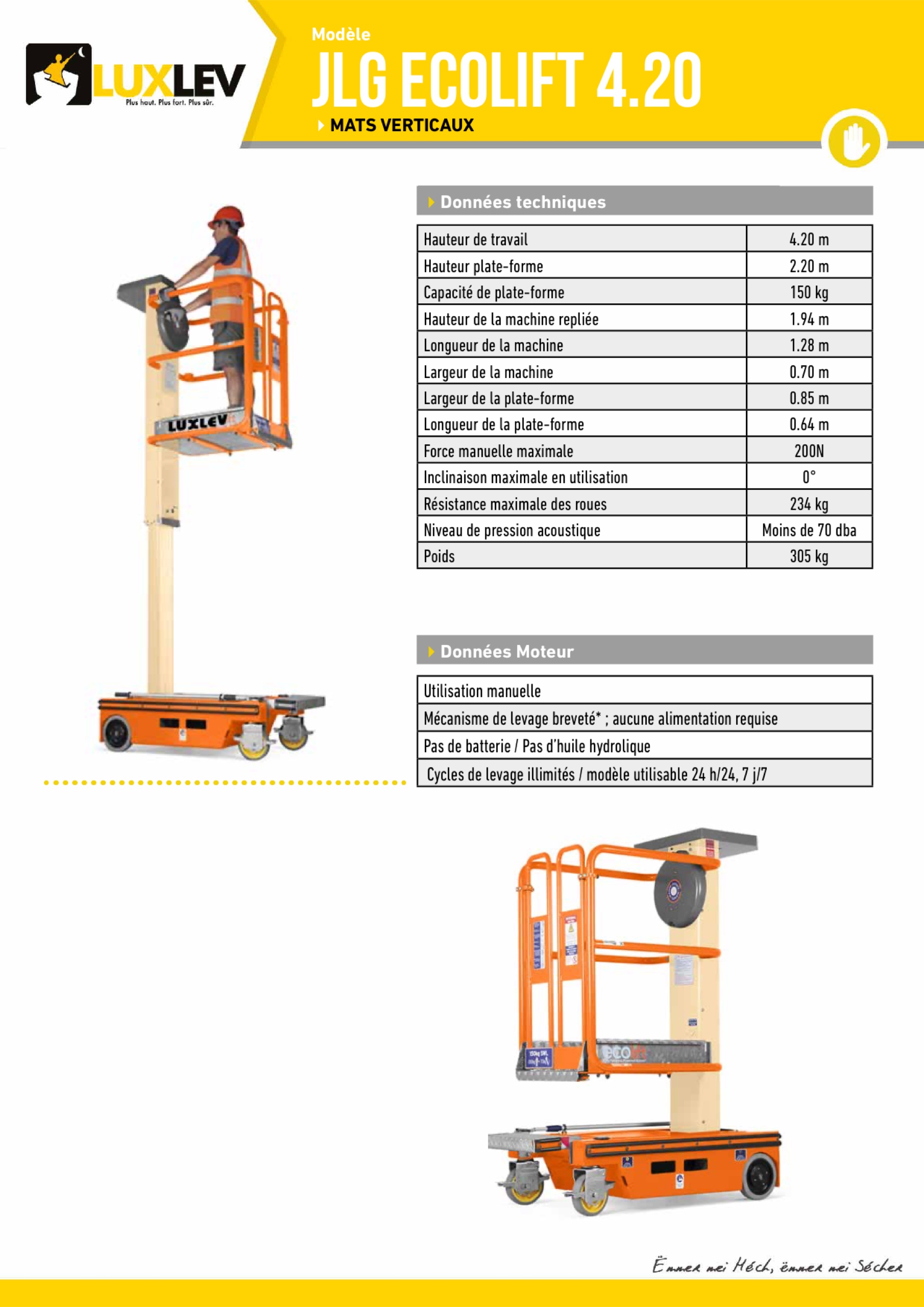 Lire la suite à propos de l’article JLG ECOLIFT 4-20 ( 4204C )