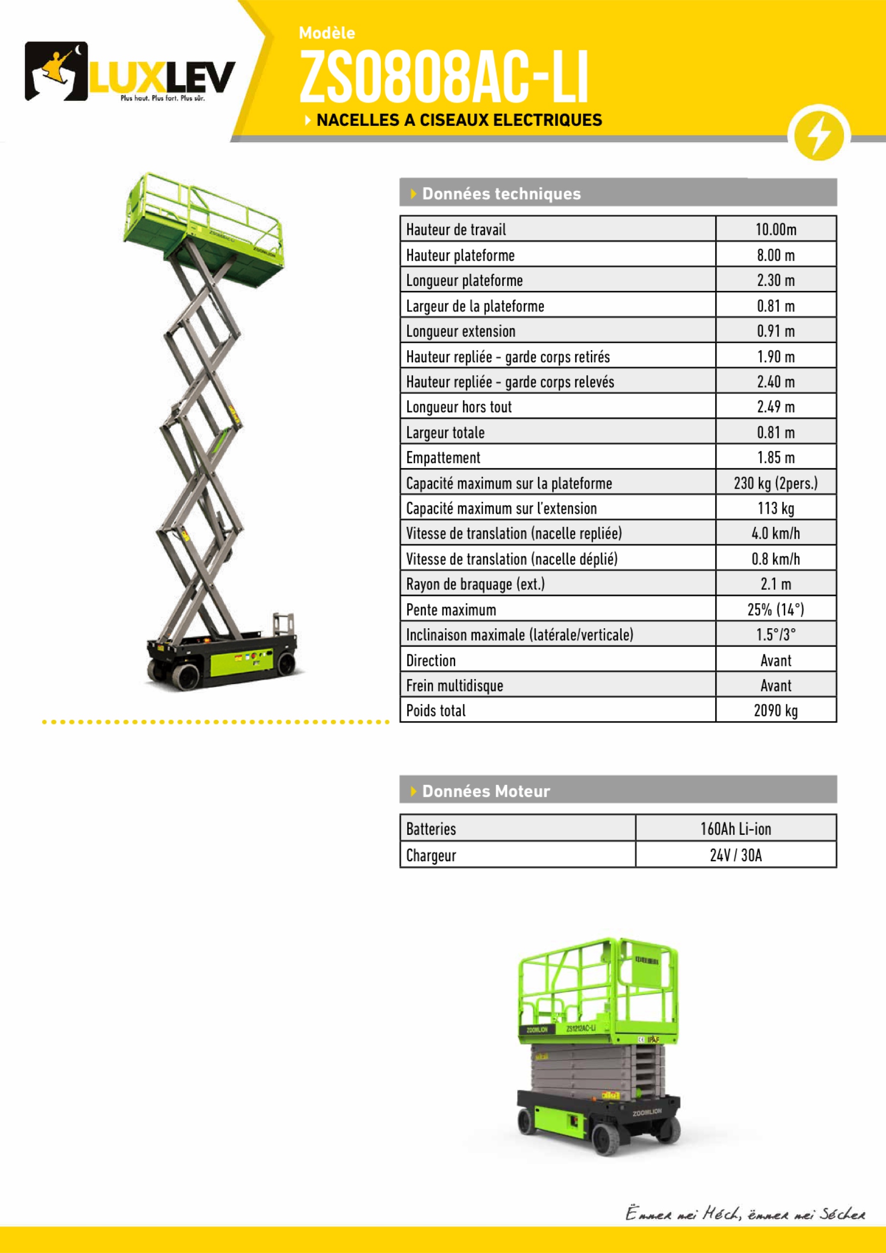 Lire la suite à propos de l’article Zoomlion ZS0808AC-LI ( 4273C )